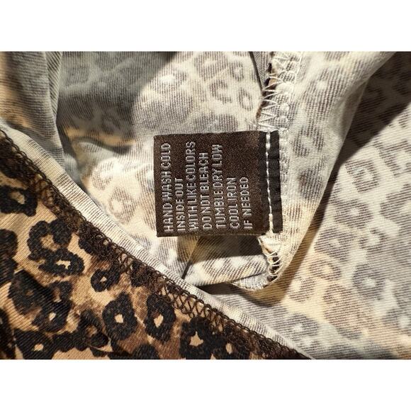 J McLaughlin Womens Top Sz M Catalina Cloth Animal Print 3/4 Sleeve Mob Wife - Picture 5 of 7